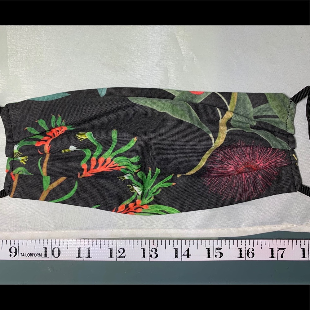 New Botanical Print Cotton Face Mask Adult Large